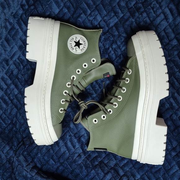 Converse Leather 3M Thinsulate Hi-Top Lugged Platform Shoes In Utility SZ 9 NIB! - Picture 13 of 17